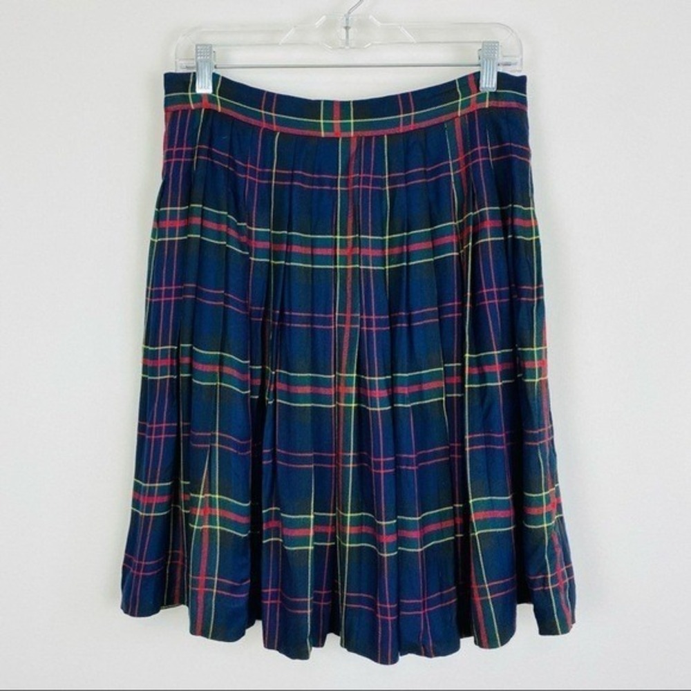 Vintage Amanda Smith Plaid Pleated Skirt Size 12‎